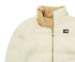 Куртка двустороння TNF(The North Face). Барашек. Бежевый цвет. Демисезонная - размер 2XL