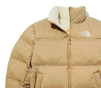 Куртка двустороння TNF(The North Face). Барашек. Бежевый цвет. Демисезонная - размер 2XL
