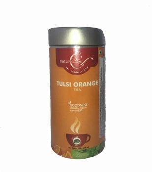 Индийский чай в Жестяной банке Tulsi orange tea, 100g