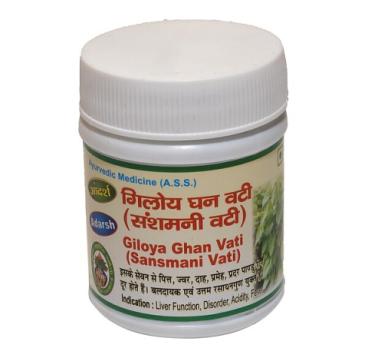 УЦЕНКА Giloy Ghan vati Vati (Sansmani Vati), 40 grams ~ 130 tablets (Гилой Гхан)