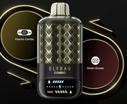 ELF BAR COMBO 25000 green apple / double apple shisha 5%