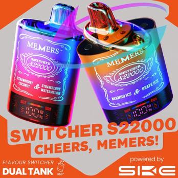 MEMERS Switcher S 22000 затяжек КЛУБНИКА-КОКОС / КЛУБНИКА-АРБУЗ 5%