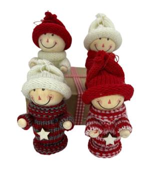 Новогодние игрушки фигурки в коробке (4 шт.)