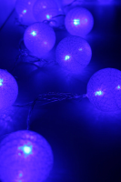 Хлопковые фонарики "ГОЛУБЫЕ", 20 LED, 3 м.