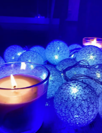 Хлопковые фонарики "ГОЛУБЫЕ", 20 LED, 3 м.