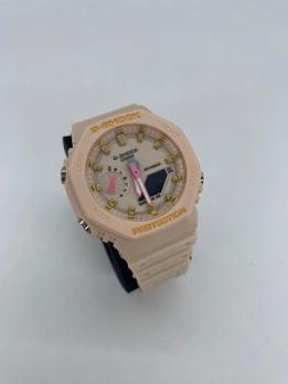 Наручные часы G-Shock Casio бежевые с розовой стрелкой