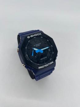 Наручные часы G-Shock Casio синие с черным циферблатом и голубой стрелкой