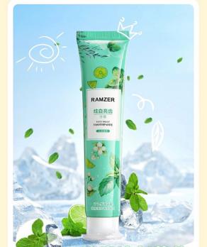 Зубная паста RAMZER White Bright 100гр (зеленая)
