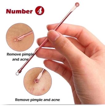 Lanbena Инструменты для чистки лица набор 4шт Acne Blackhead Removal Tool Set