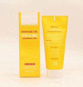 УЦЕНКА Витаминная пенка для умывания FarmStay VITA CLINIC cleansing gel foam 180 мл