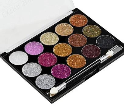 Палетка теней GEGEMOON 5D Glitter 15 цветов GM-813