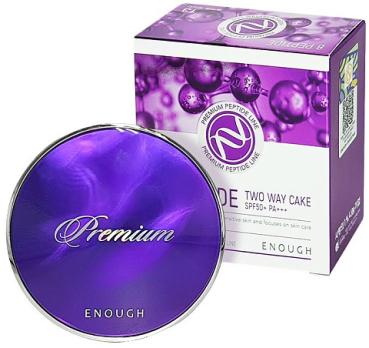 Enough Пудра для лица с пептидным комплексом Premium 8 Peptide Two Way Cake SPF50+