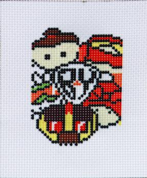 BY Супергерои Набор для вышивания крестиком 15x12см (канва, нитки мулине, игла), 6 дизайнов
