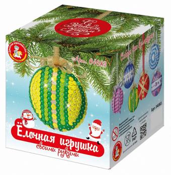 Медальон желто-зеленый. Елочная игрушка своими руками