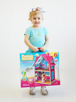 Кукольный двухэтажный домик быстрой сборки «Вилла» Серия Dream House