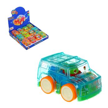 ИГРОЛЕНД Машинка с шестеренками, пластик, 2хAG3, свет, 11х6см, 4 дизайна