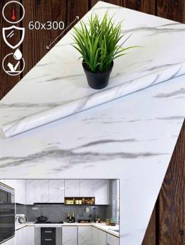 Самоклеящаяся пленка Белый мрамор 60смх3м Kitchen Sticker