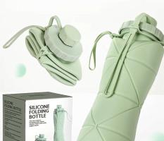 Складная силиконовая бутылка Silicone folding bottle 600мл
