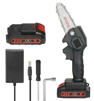 Мини пила Mini Electric Chainsaw 24V с аккумулятором