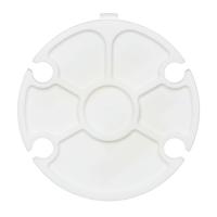 Столик винный сервировочный круглый раскладной пластиковый, 30x30x14 см, арт 2