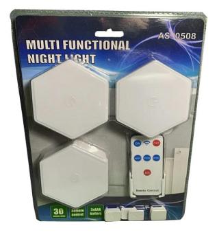 Набор светильников с пультом 3 шт Multi functional night light AS0508