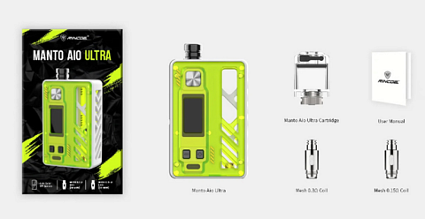 POD система RINCOE Manto Aio Ultra, Lime Green