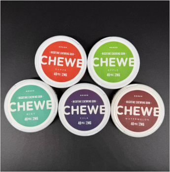 Никотиновая жвачка "Nicotine chewing gum" CHEWE 40pcs 2mg вкус MINT