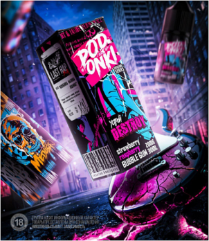 LAST HAPKA Podonki 30мл 5% GRACE strawberry champagne "КЛУБНИЧНОЕ ШАМПАНСКОЕ"
