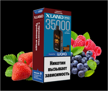WAKA XLAND SPIKE 35000 затяжек 2% с ароматом Тройная Ягода
