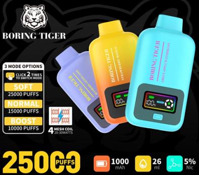 BORING TIGER 25000 затяжек MENTHOL MINT ICE 5%